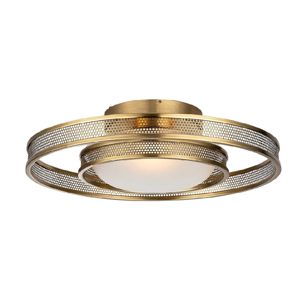 Moderne Gouden Plafondlamp met Gaasontwerp en Witte LED Verlichting