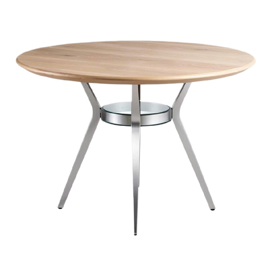 Houten Eettafel met Stalen Onderstel – Modern en Minimalistisch Design