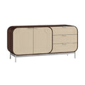 **Moderne Dressoir met Gebogen Lijnen en Minimalistisch Ontwerp**