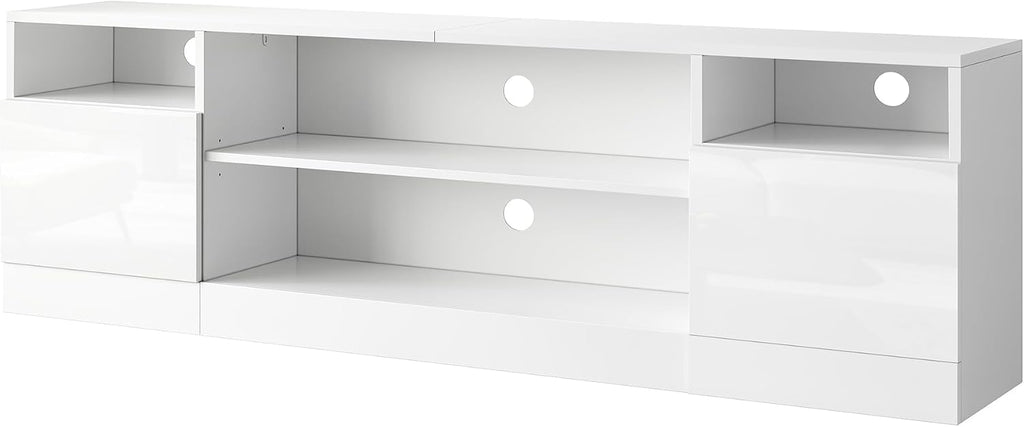 AMERLIFE 70" High-Gloss TV Stand for TVs up to 80" with LED Lights