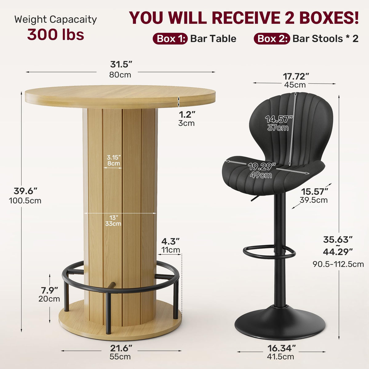 Cocktail Table with Metal Ring Footrest (Only Table)
