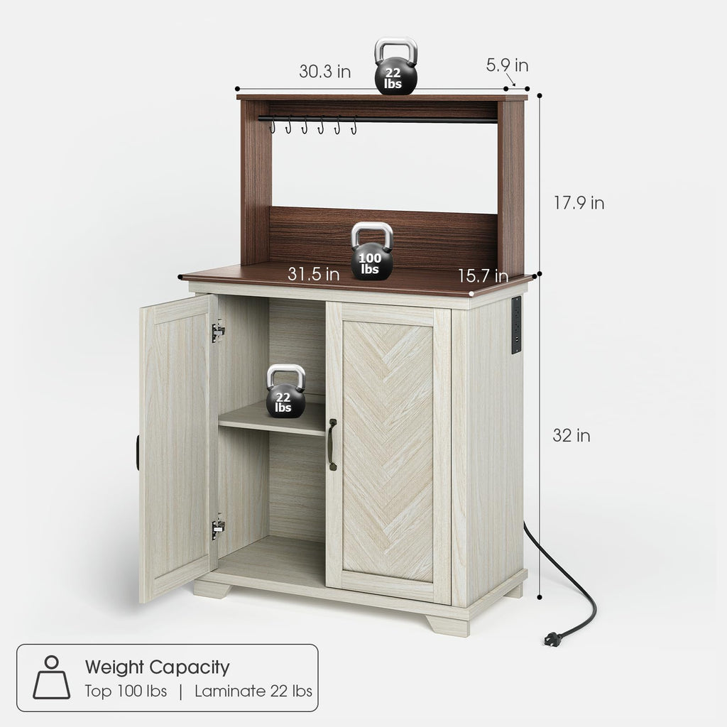 JOINICE Tall Corner Bar Cabinet for Liquor,Mid-Century Modern,Walnut,70"