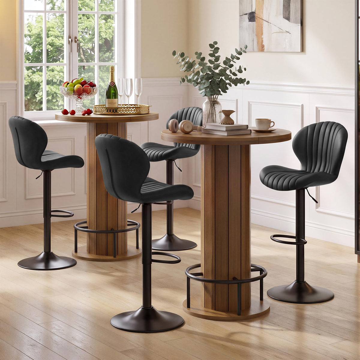 Cocktail Table with Metal Ring Footrest (Only Table)