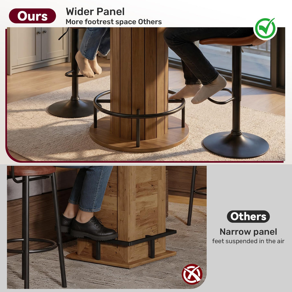 Cocktail Table with Metal Ring Footrest (Only Table)