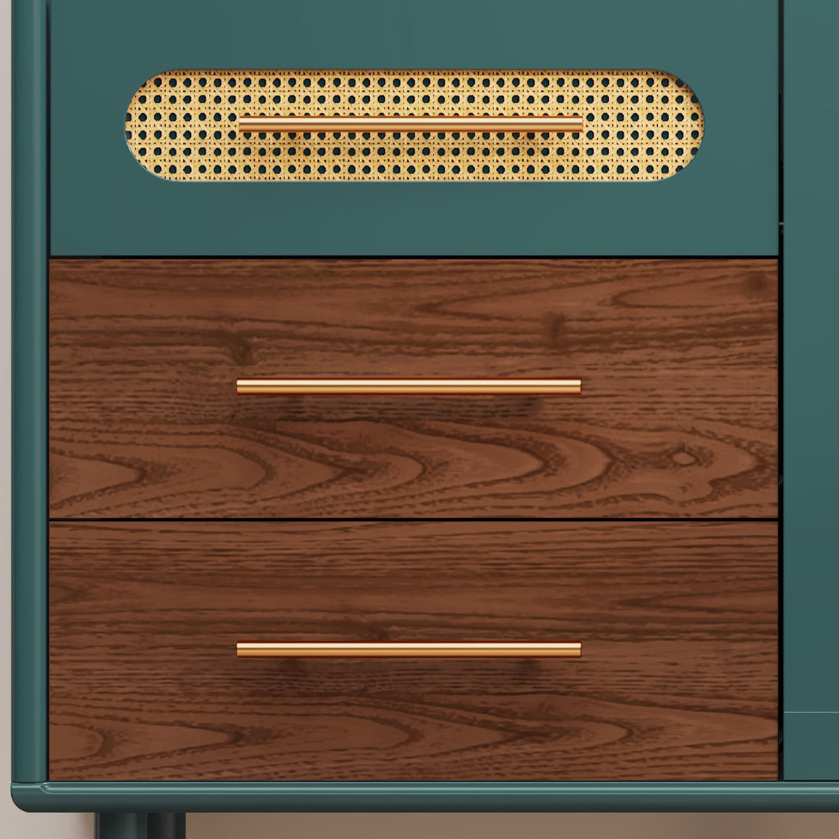 ARTPOWER 48" Coffee Bar Cabinet with Wine Racks and Drawers, Blue