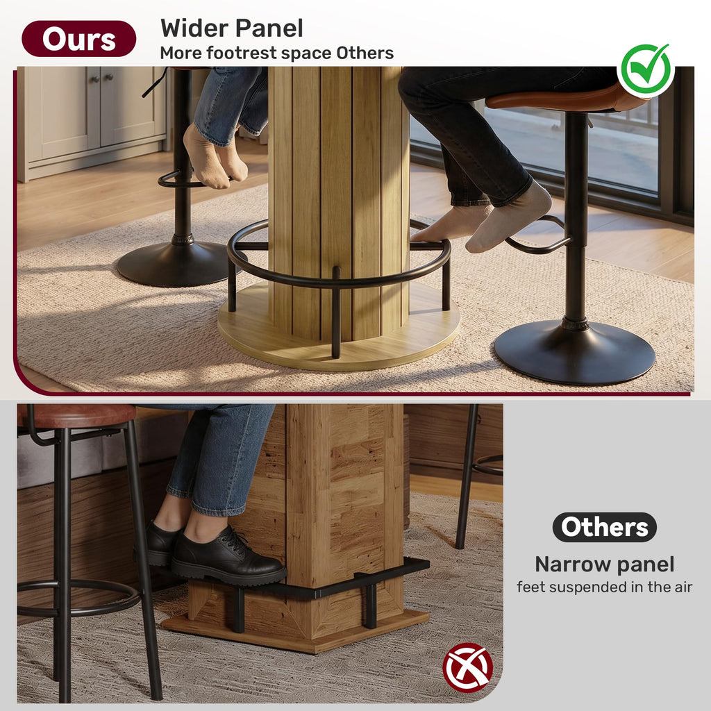 Cocktail Table with Metal Ring Footrest (Only Table)