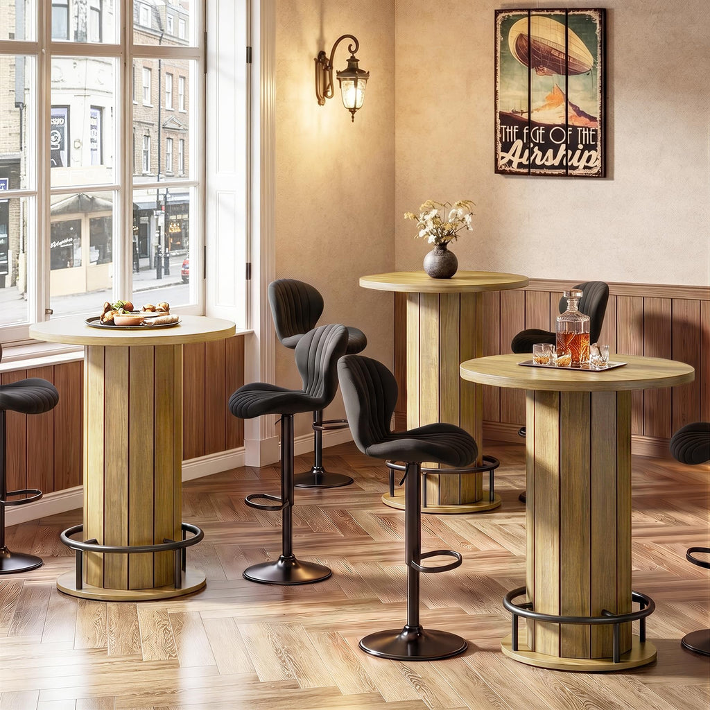 Cocktail Table with Metal Ring Footrest (Only Table)