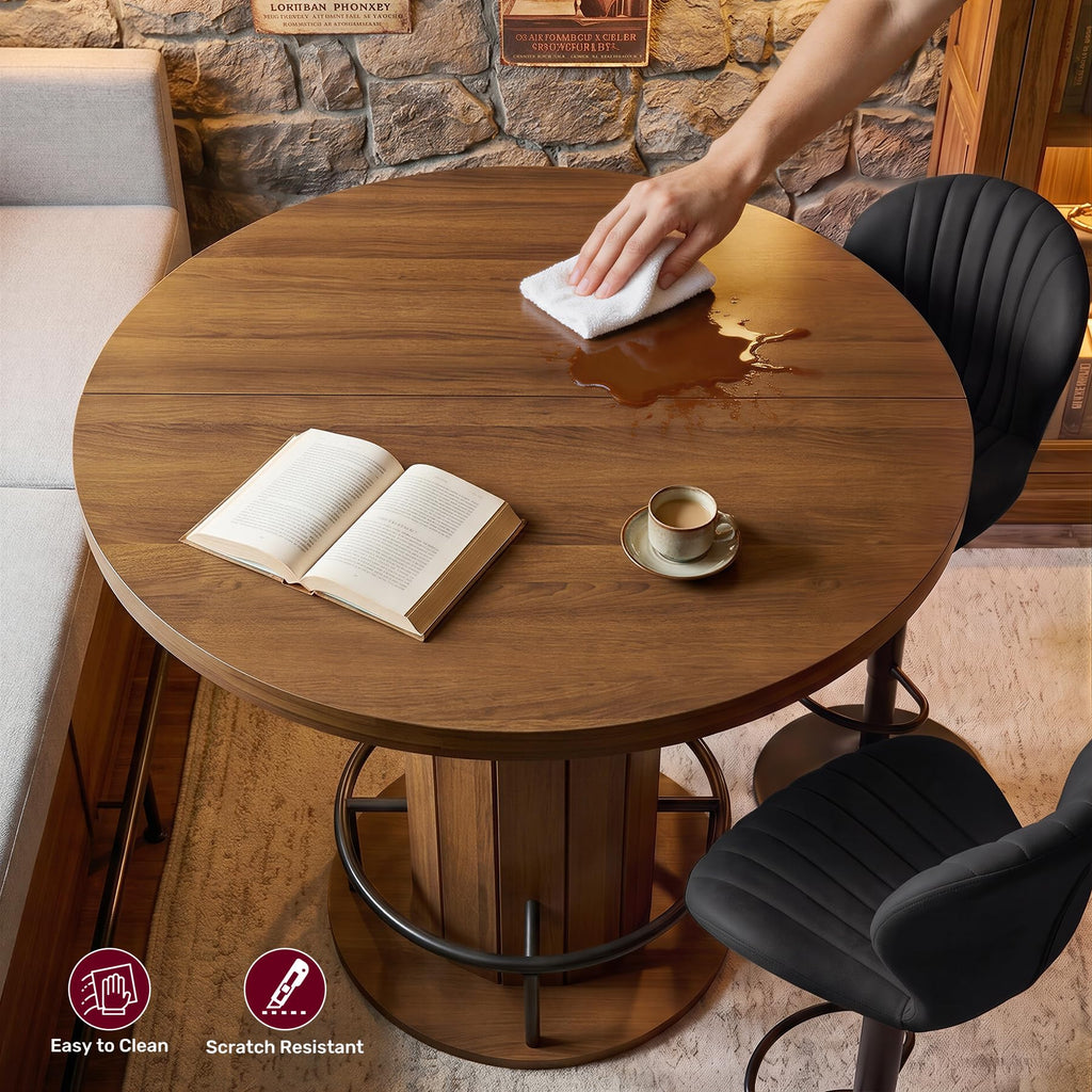 Cocktail Table with Metal Ring Footrest (Only Table)