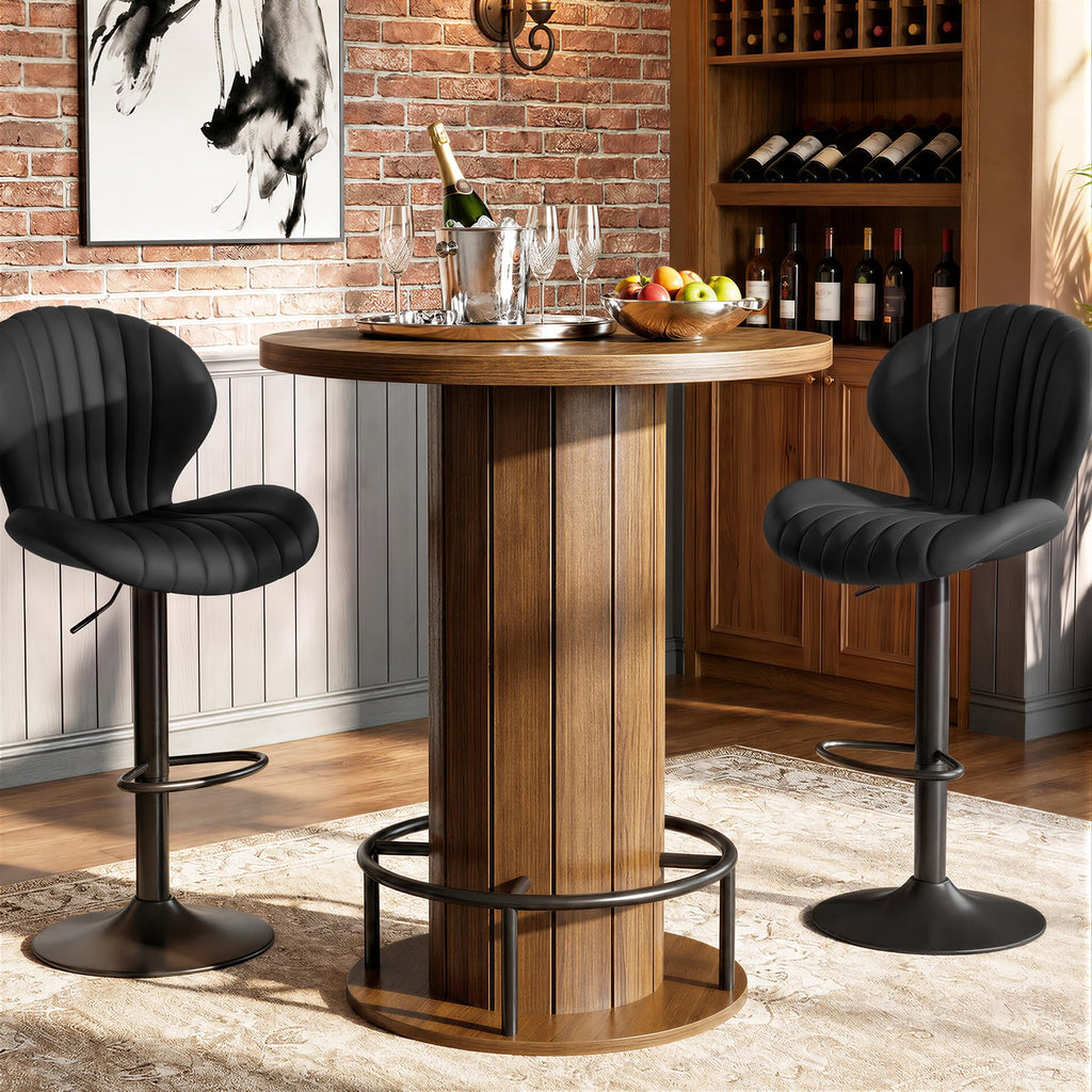 Cocktail Table with Metal Ring Footrest (Only Table)