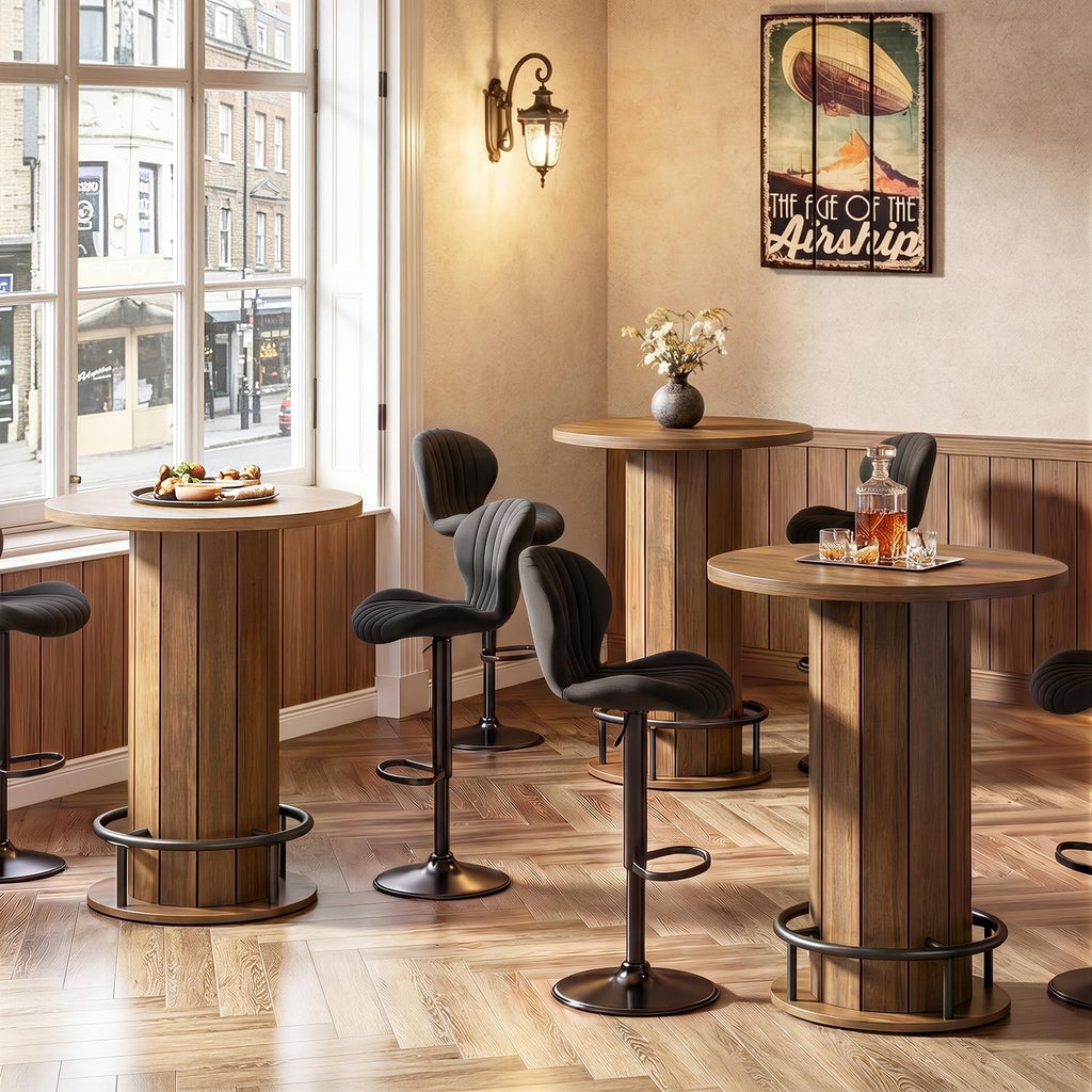 Cocktail Table with Metal Ring Footrest (Only Table)