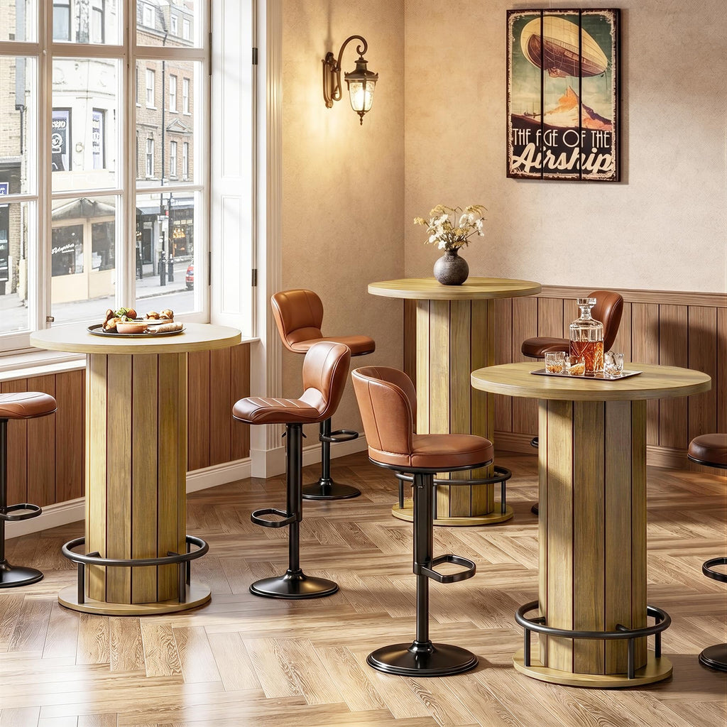 Cocktail Table with Metal Ring Footrest (Only Table)