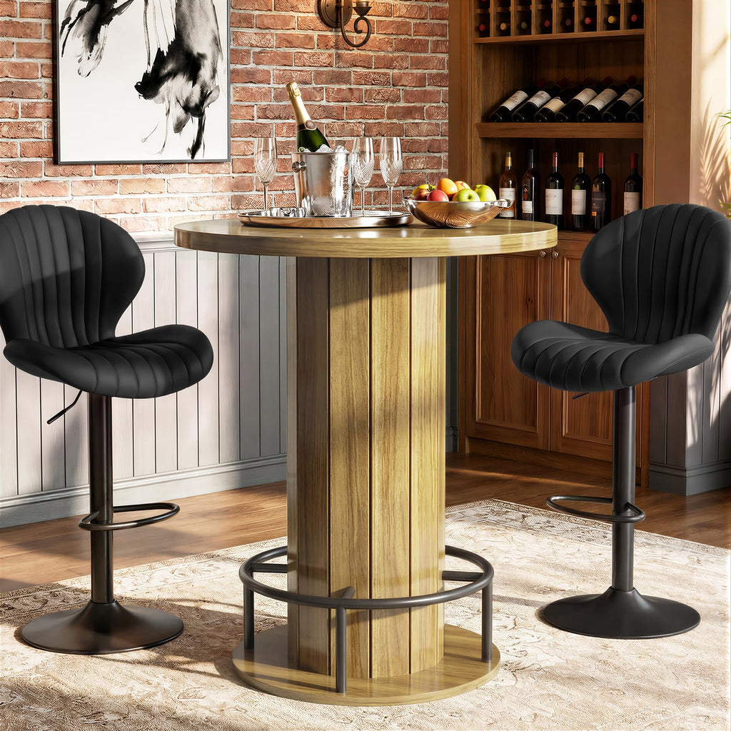 Cocktail Table with Metal Ring Footrest (Only Table)