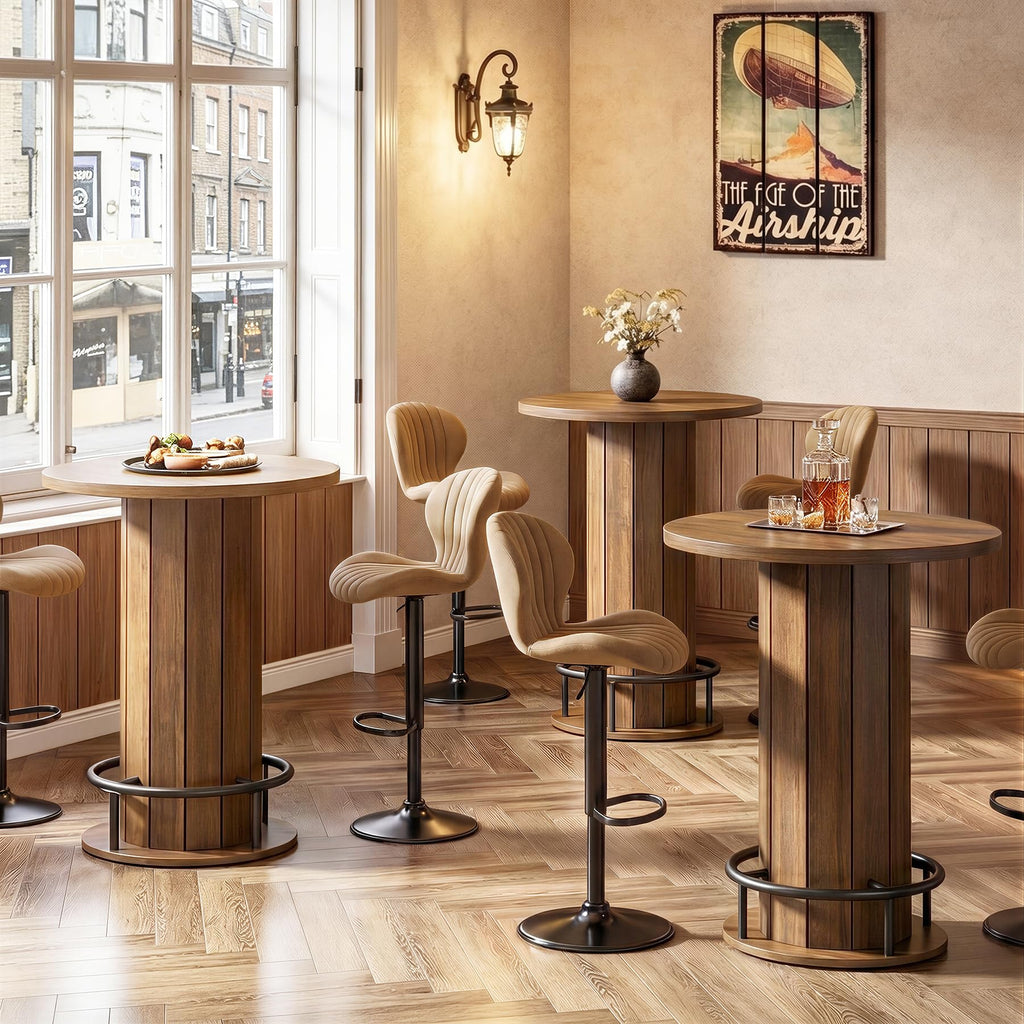 Cocktail Table with Metal Ring Footrest (Only Table)