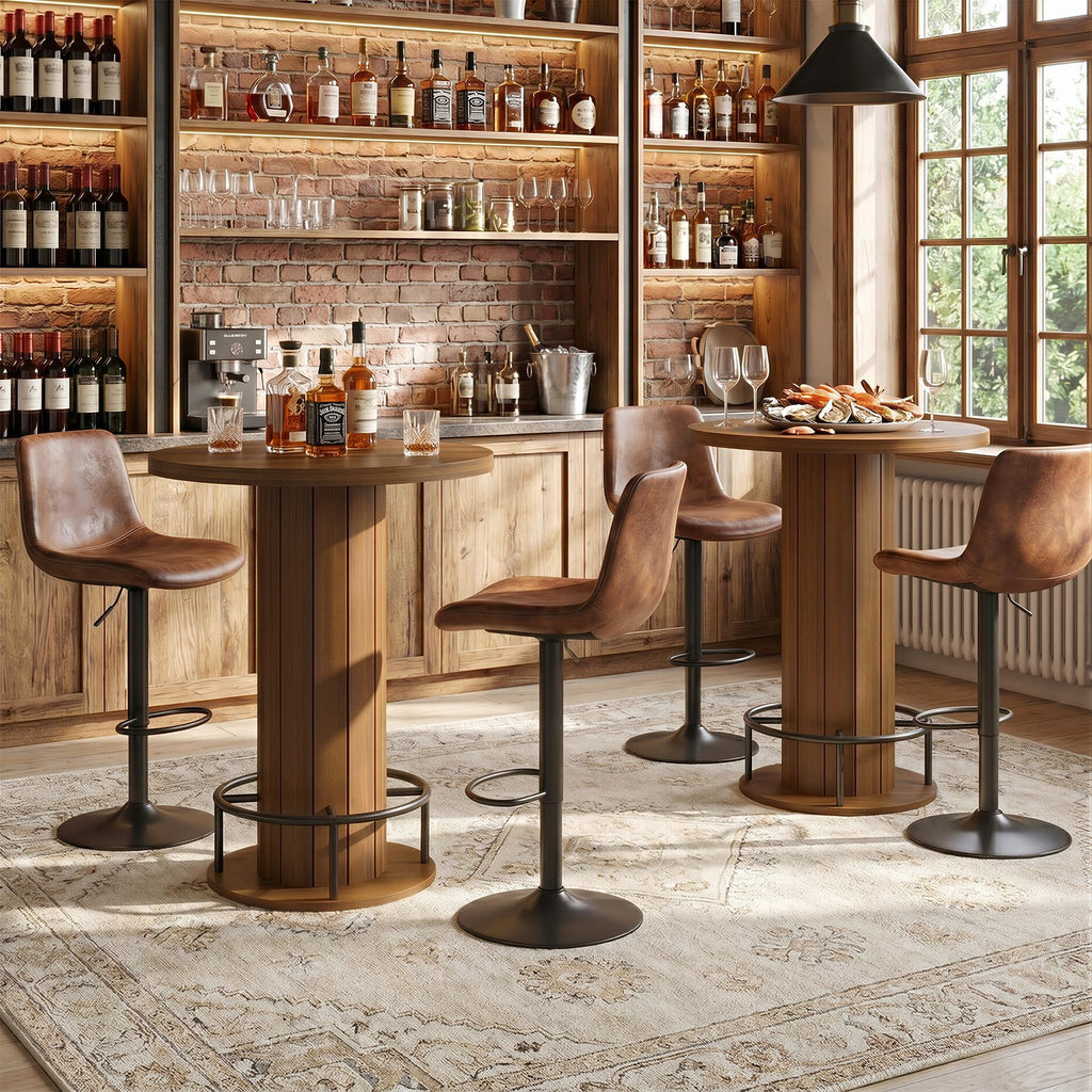 Cocktail Table with Metal Ring Footrest (Only Table)