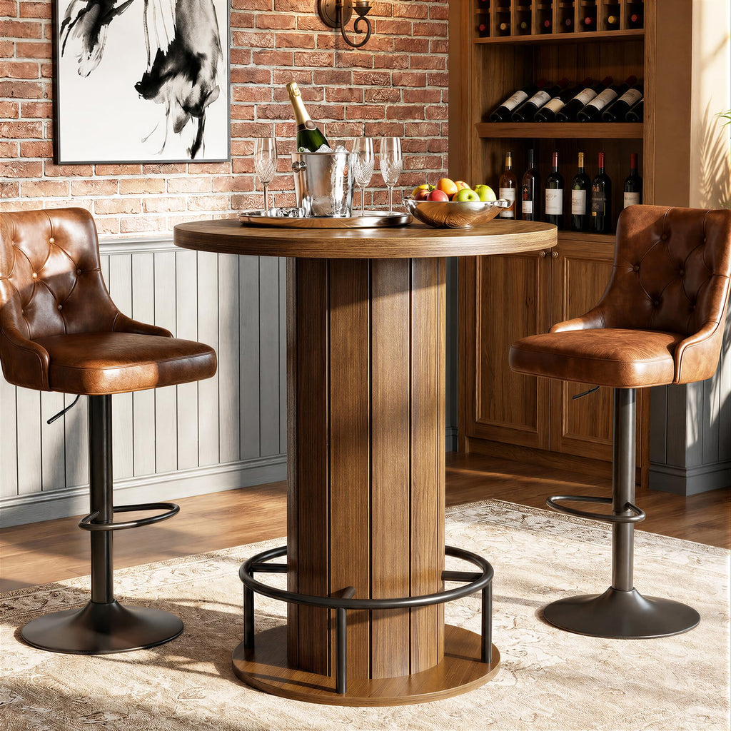 Cocktail Table with Metal Ring Footrest (Only Table)