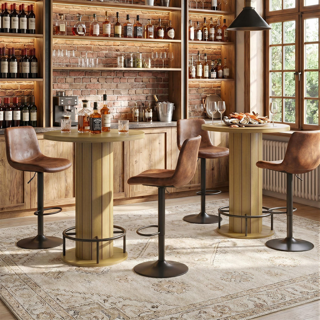 Cocktail Table with Metal Ring Footrest (Only Table)