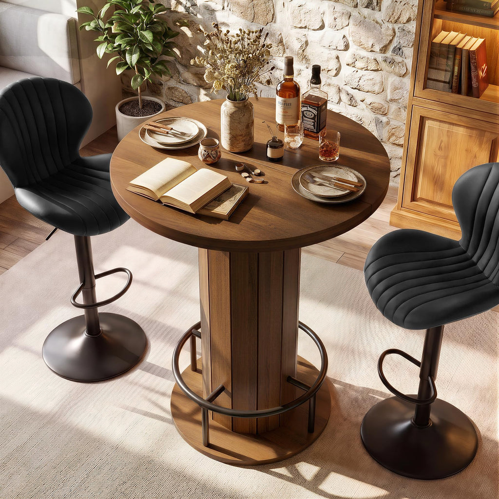 Cocktail Table with Metal Ring Footrest (Only Table)