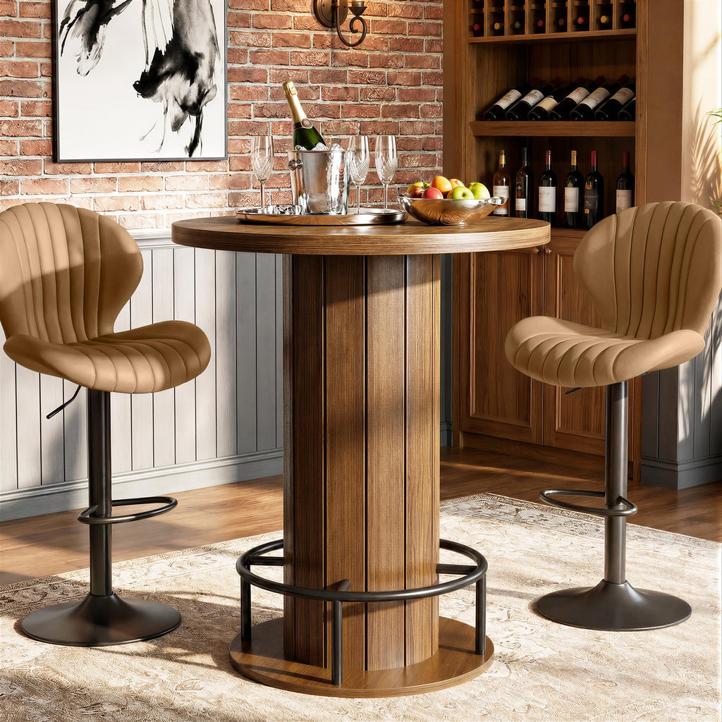 Cocktail Table with Metal Ring Footrest (Only Table)